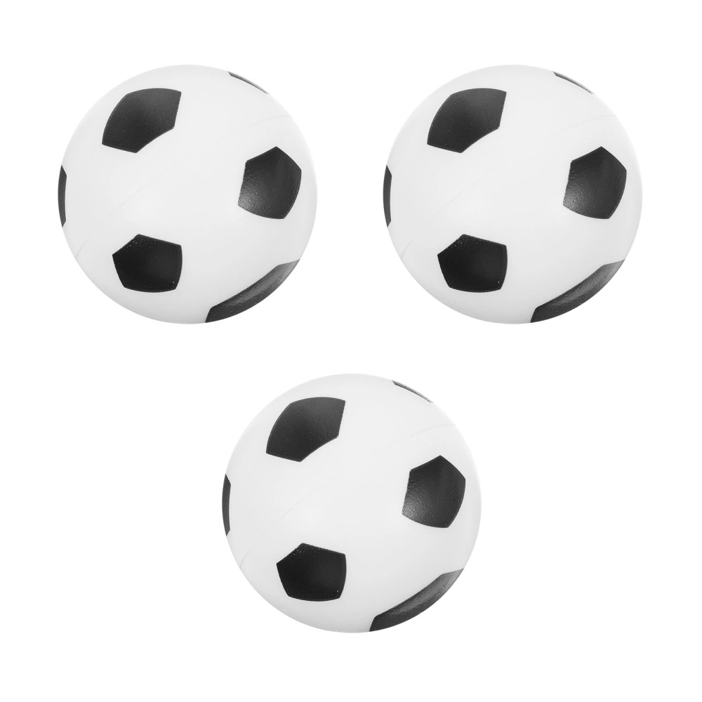 3pcs Mini Sports Balls PU Footballs Stress Balls Favor Toys for Kids Party Stress Relief(White)