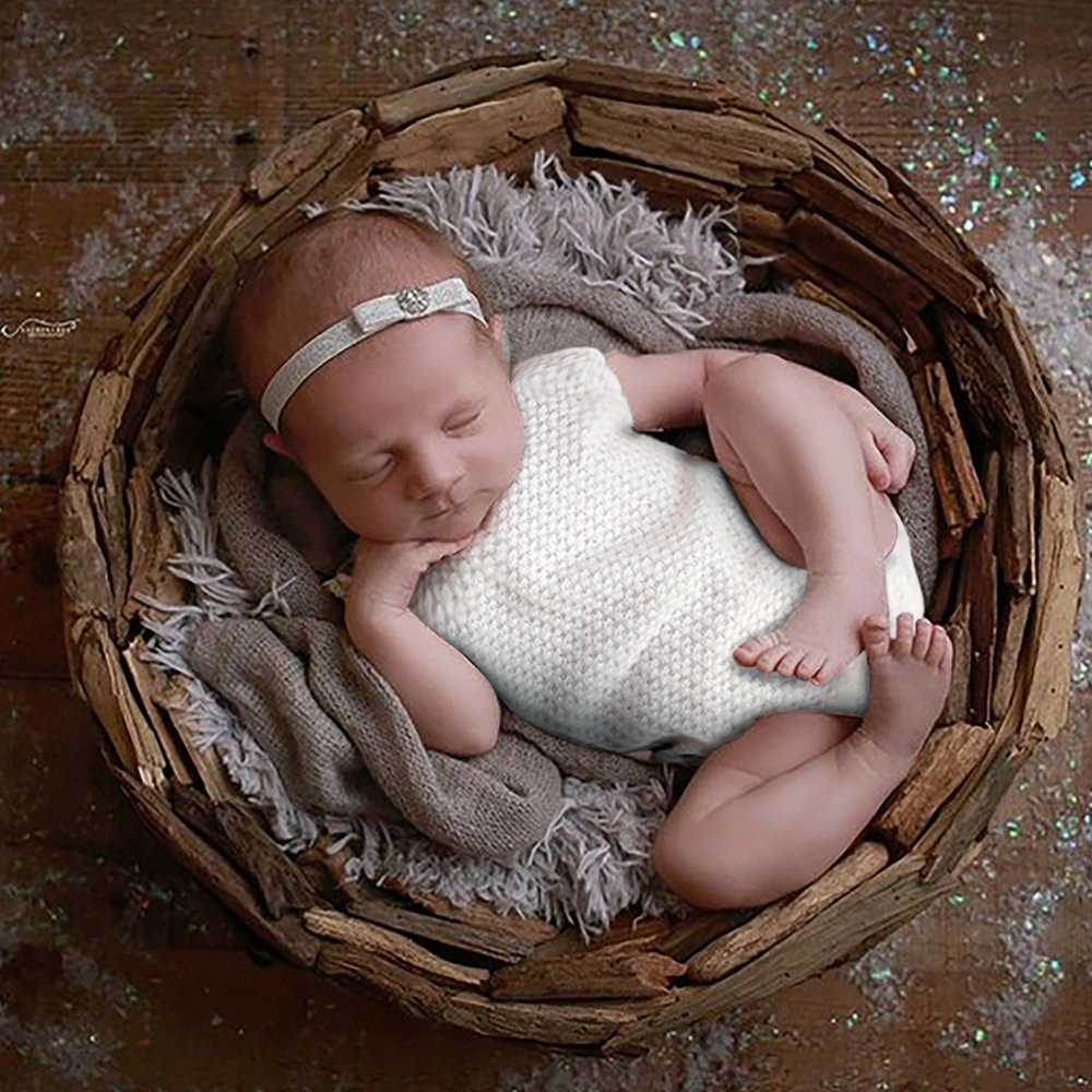 Newborn Photography Props Baby Photoshoot Outfits Girl Romper Sleeveless Baby Girl Clothes