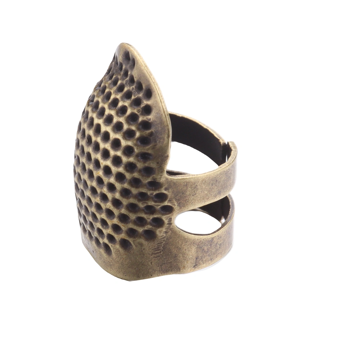 Sewing Thimble Finger Protector Shield Skid Resistance Retro DIY Sewing Tools (M)