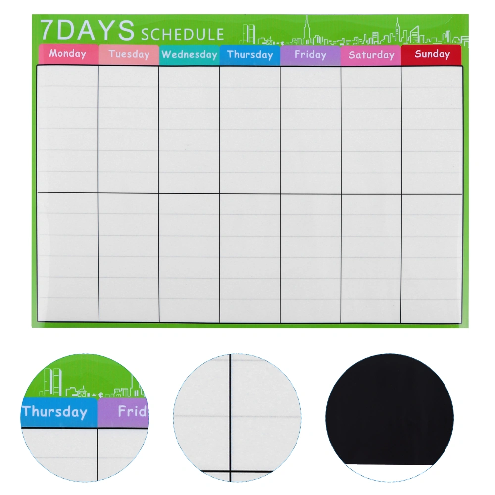 1Pc Magnetic Plan Sticker Erasable Monthly Plan Sticker Useful Schedule Board