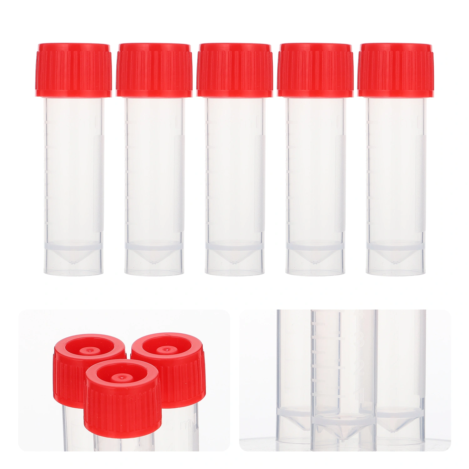 20Pcs Disposable Testing Tubes Blood Testing Tubes Centrifuge Tubes Hospital Sampling Tubes