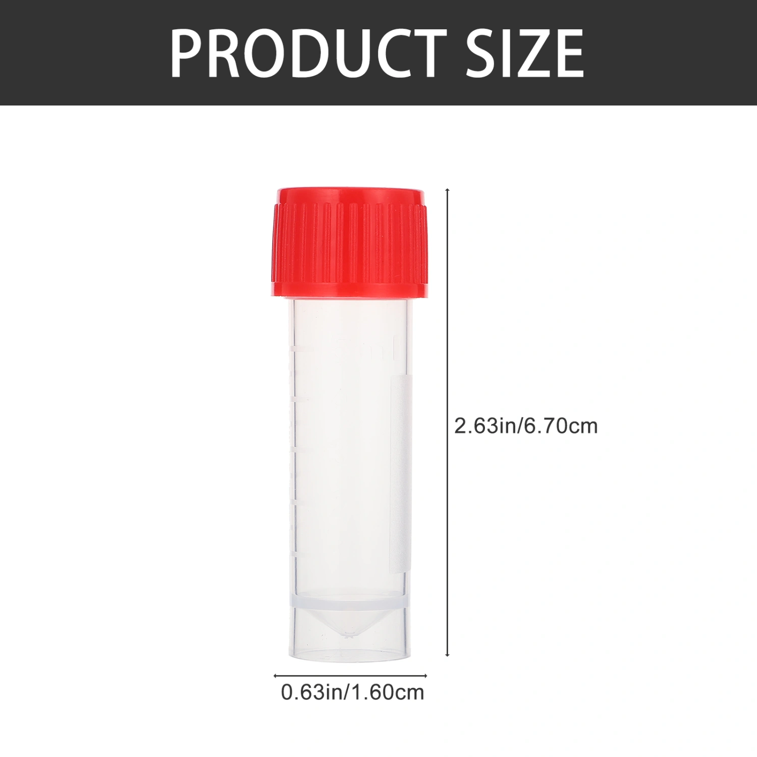 20Pcs Disposable Testing Tubes Blood Testing Tubes Centrifuge Tubes Hospital Sampling Tubes