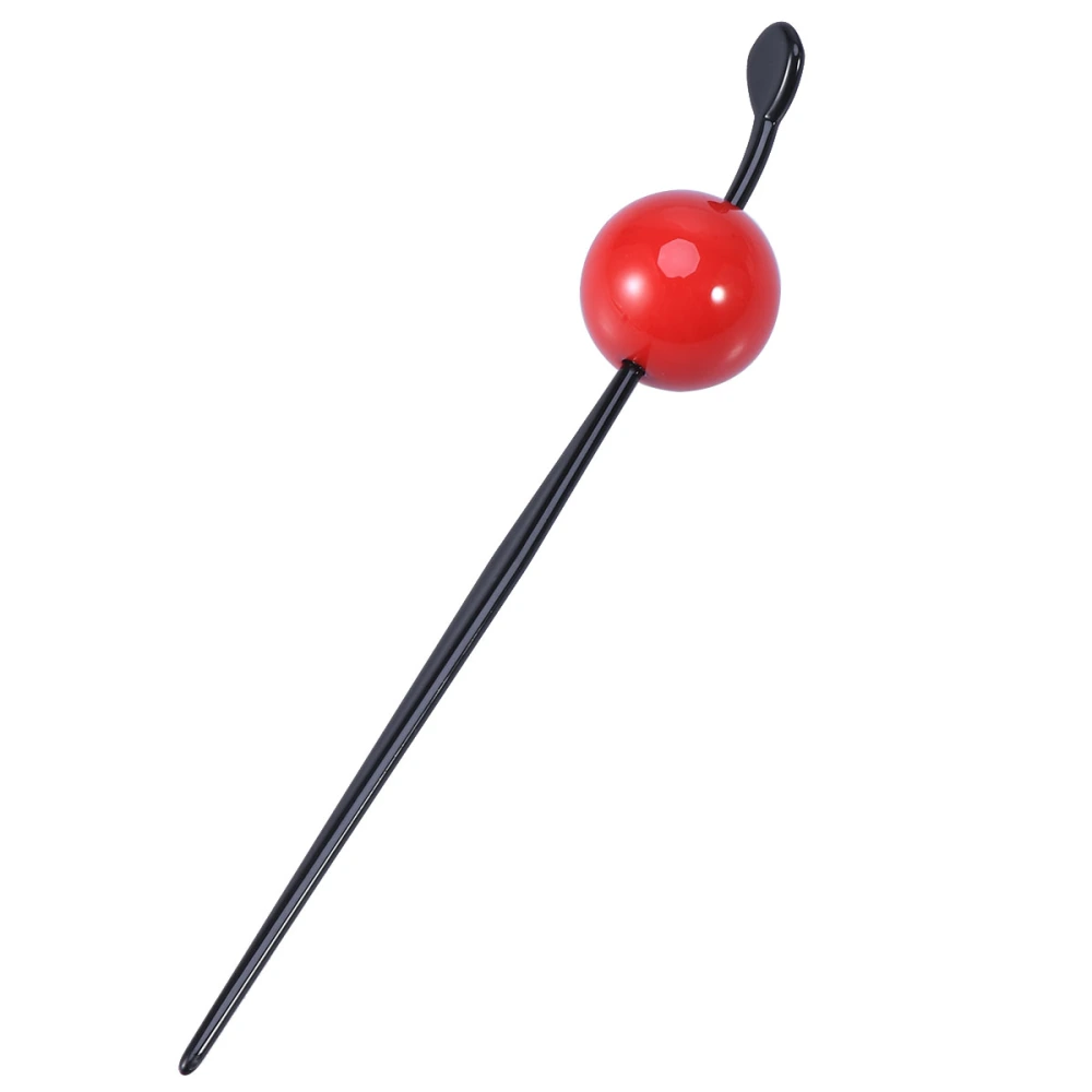 Vintage Hair Chopsticks Hair Decor Old Fashion Candy Color Hairpin Hair Clip Hair Stick Size L (Red)