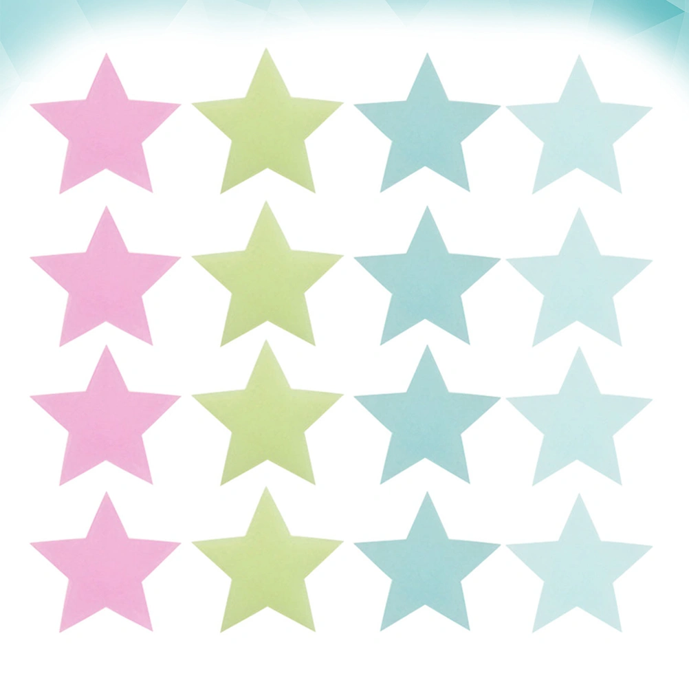 300pcs Luminous Wall Sticker Glow in the Dark Star Shaped Sticker Crative Wall Decal Kids Room Decoration for Home Bedroom