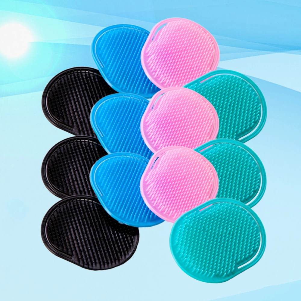 16pcs Household Massage Comb Portable Hair Cleaning Brush Plastic Massaging Comb Multi-purpose Massage Brush for Home Salon (Random Color)