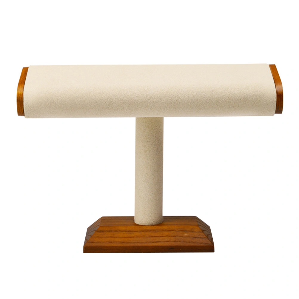 Portable Wooden Bracelet Chain T-Bar Rack Jewelry Display Stand for Bangle Watch