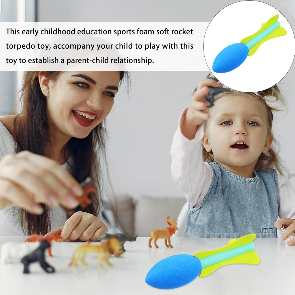 1pc Early Childhood Education Sports Foams Supple Rockets Torpedo Toy for Children