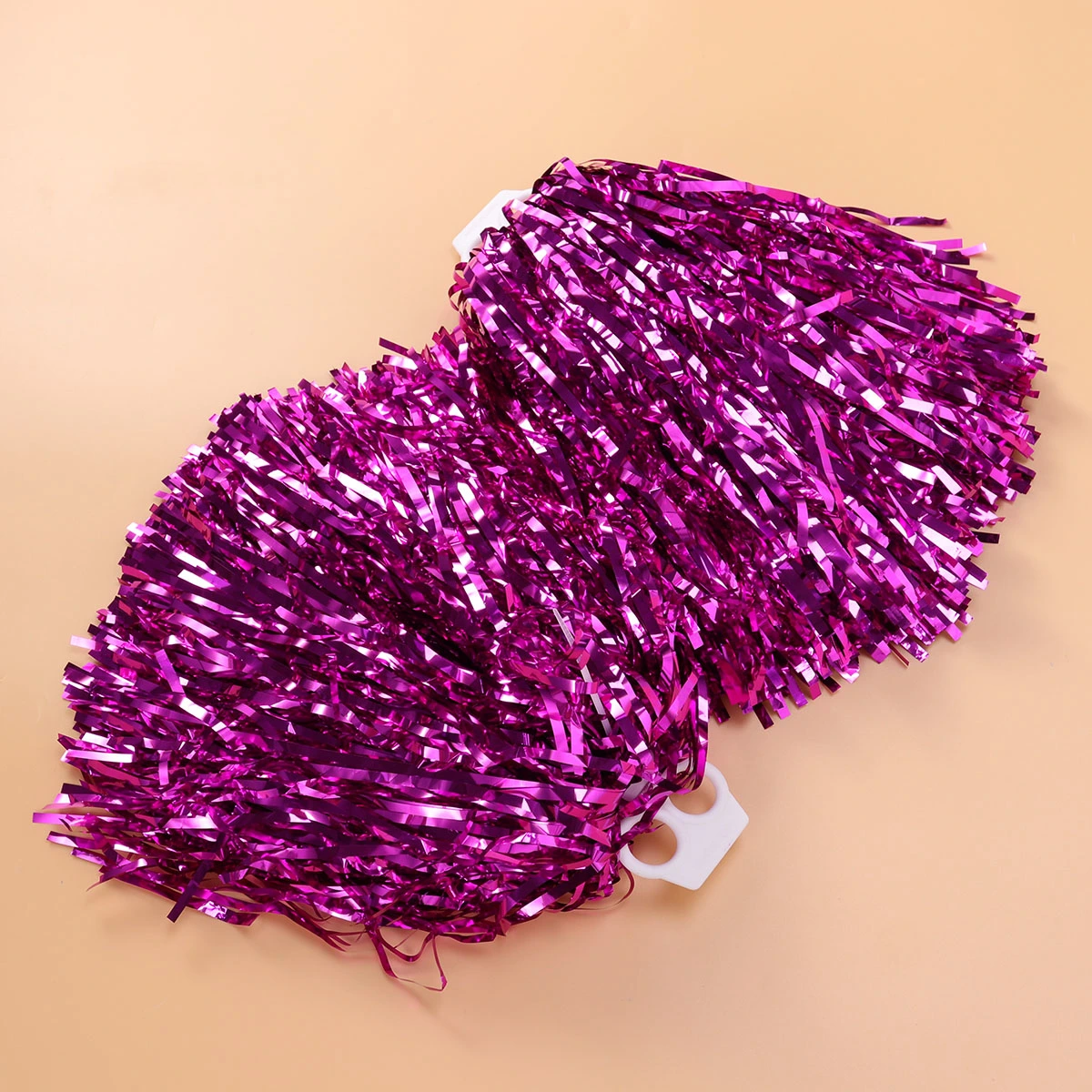 1 Pair of Plastic Ring 50g Cheering Squad Spirited Fun Cheerleading Kit Cheer Poms for Both Kids College and High School Competition Cheering Sports Events (Rosy)