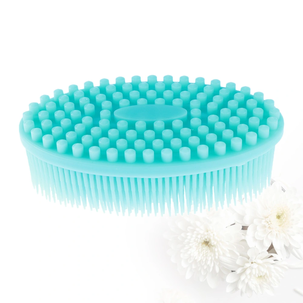 Silicone Body Brush Skin Exfoliation Pad Skin Health Beauty Care Massage Brush(Blue)