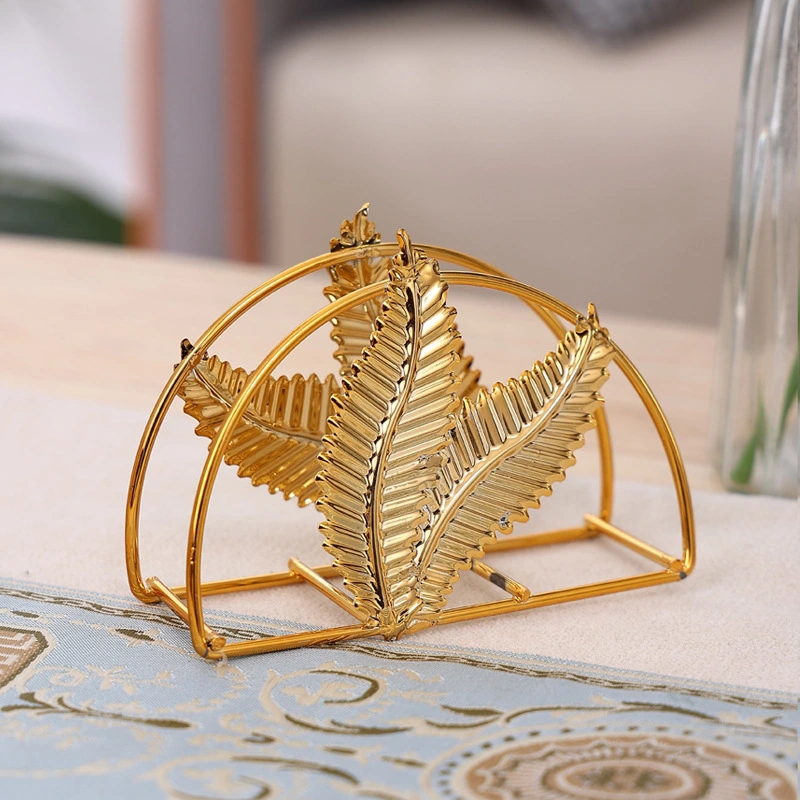 Napkin Holder Paper Napkin Holder Leaf Design Modern Serviette Holder Golden