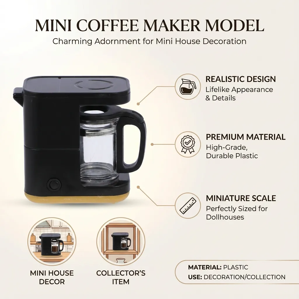 Mini Coffee Machine Model Mini House Appliance Model Lovely Small Coffee Maker Adornment