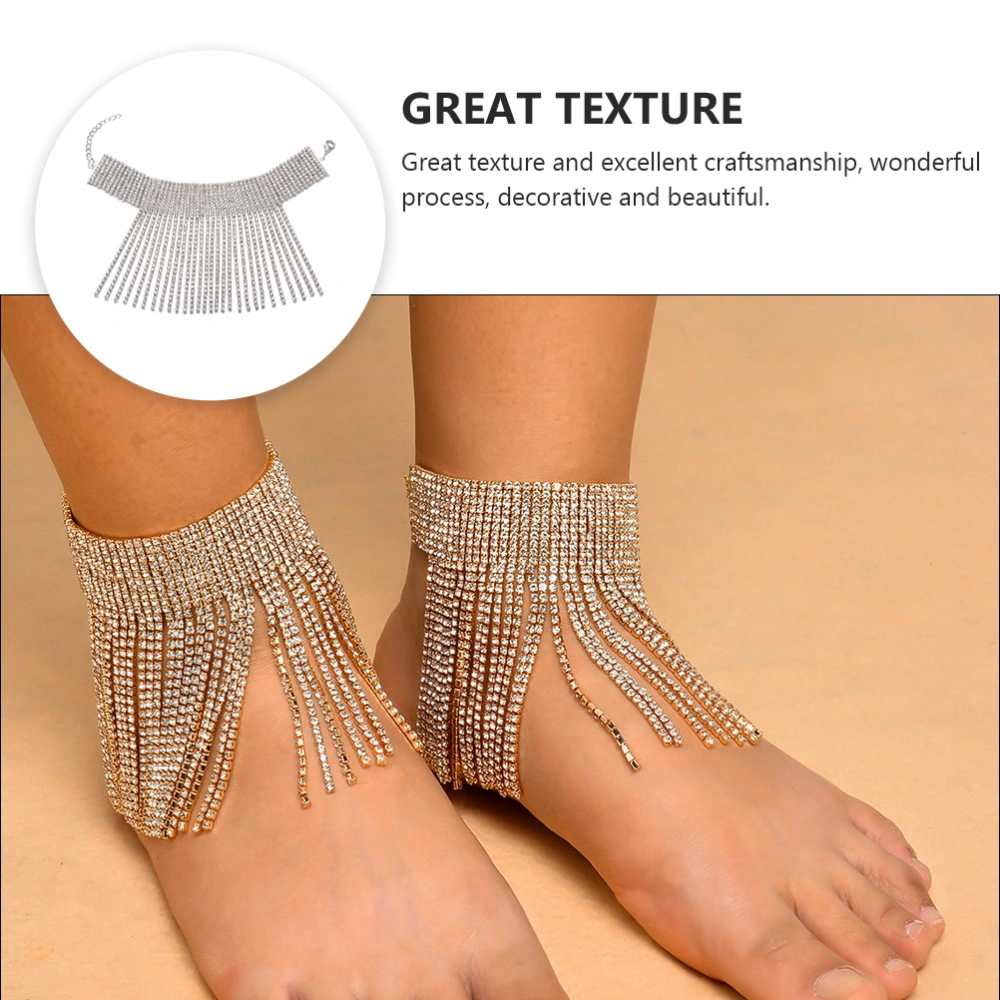 1Pc Decorative Anklet Fashion Tassel Anklet Woman Foot Chain Sexy Anklet Silver