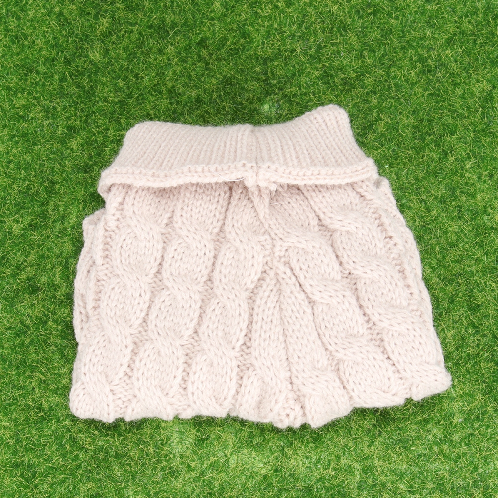 Thin Sweater Fashion Pet Costume Knitted Clothes Pet Supplies for Dog Puppy (Beige, Size L)