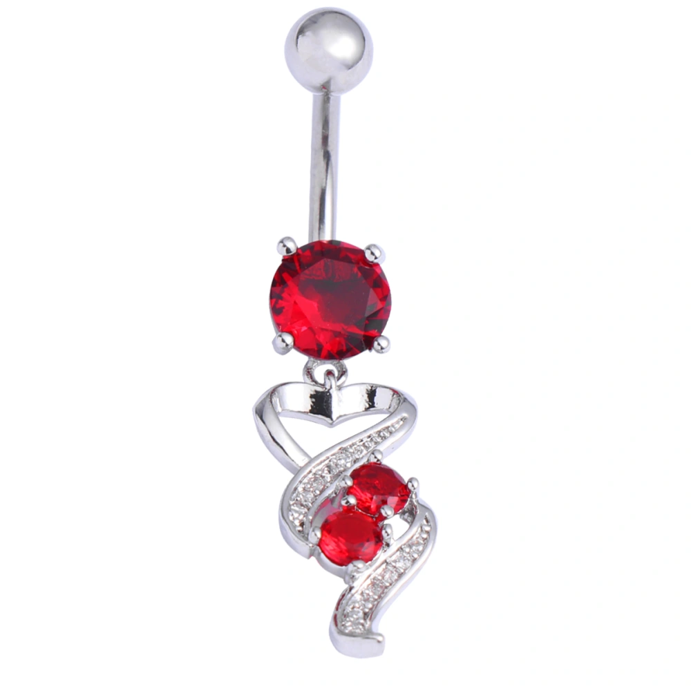 Anti-allergy Umbilical Nail Creative Zircon Belly Button Ring Medical Piercing Jewelry for Women Lady Girl