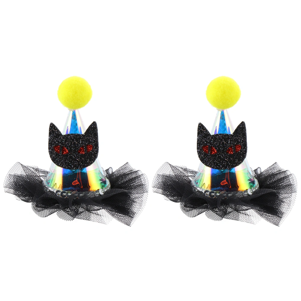 2pcs Halloween Light Up Hair Clips Hairpin Flashing Hair Clips Party Favors