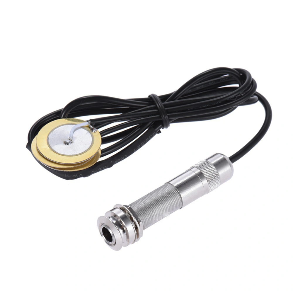 Self-adhesive Pickups Piezo Transducer 3 in 1 Microphone and Endpin Jack for Electronic Acoustic Guitar Violin Ukulele