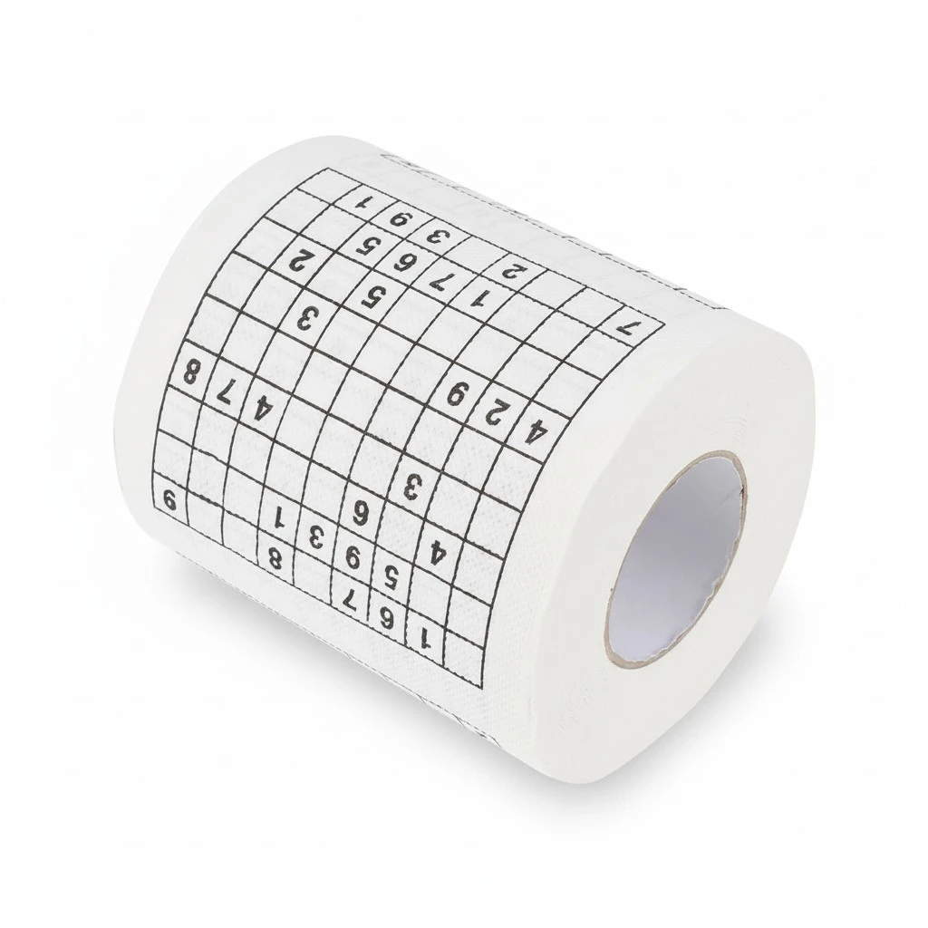 Creative Sudoku Printed Tissue Paper Toilet Roll Paper Bath Funny Paper Tissue