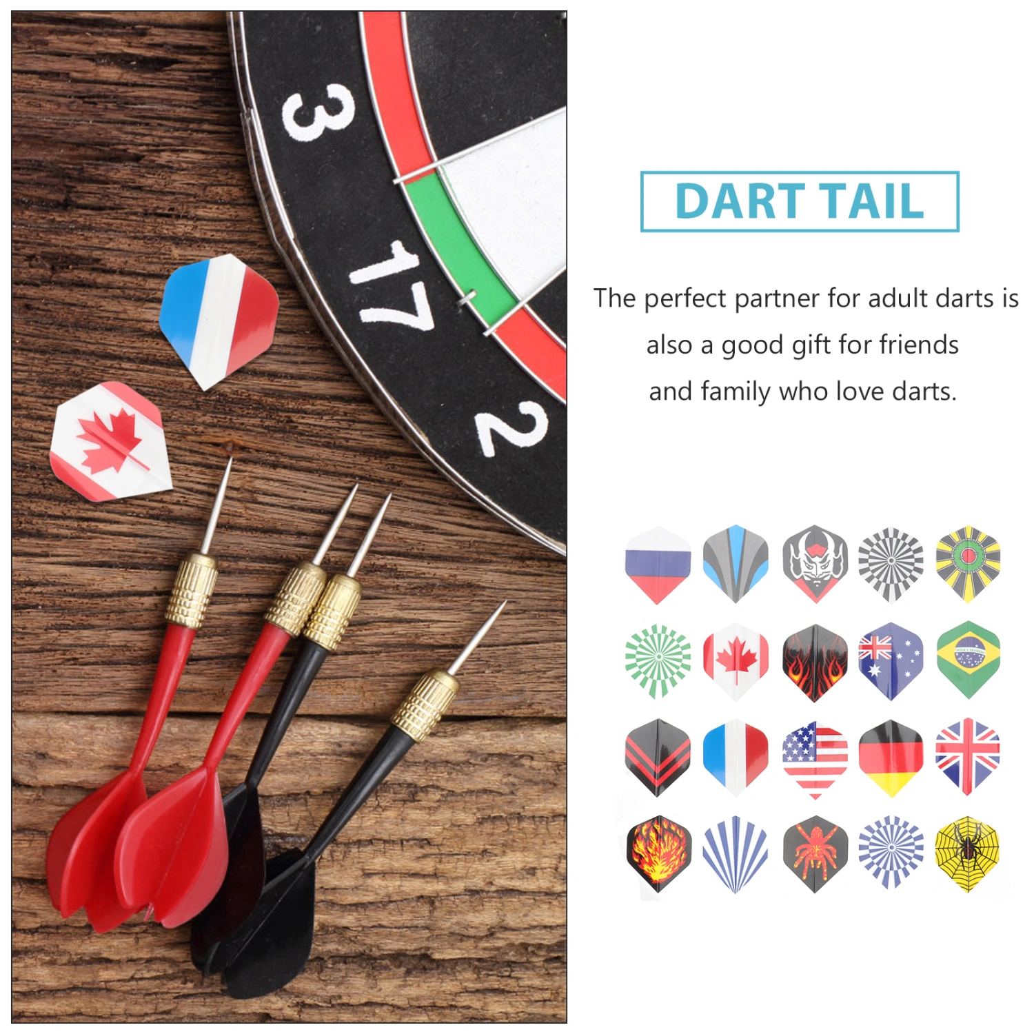 60Pcs Mixed Style Professional Dart Flights Darts Accessory Outdoor and Indoor Sports Standard Dart Tail Wings