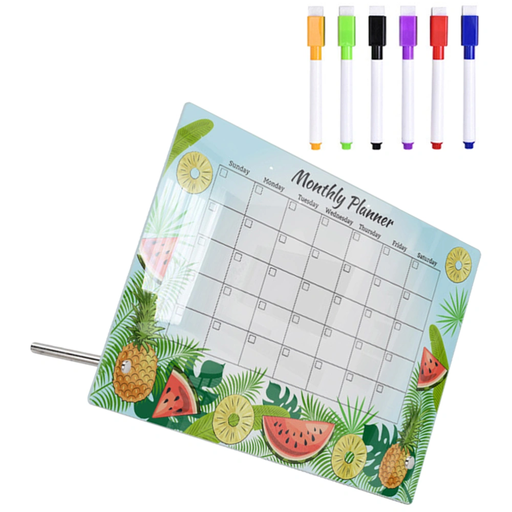 1 Set Desk Whiteboard Fruit Pattern WhiteBoard Desktop Dry Erase Board Planner Erase Board