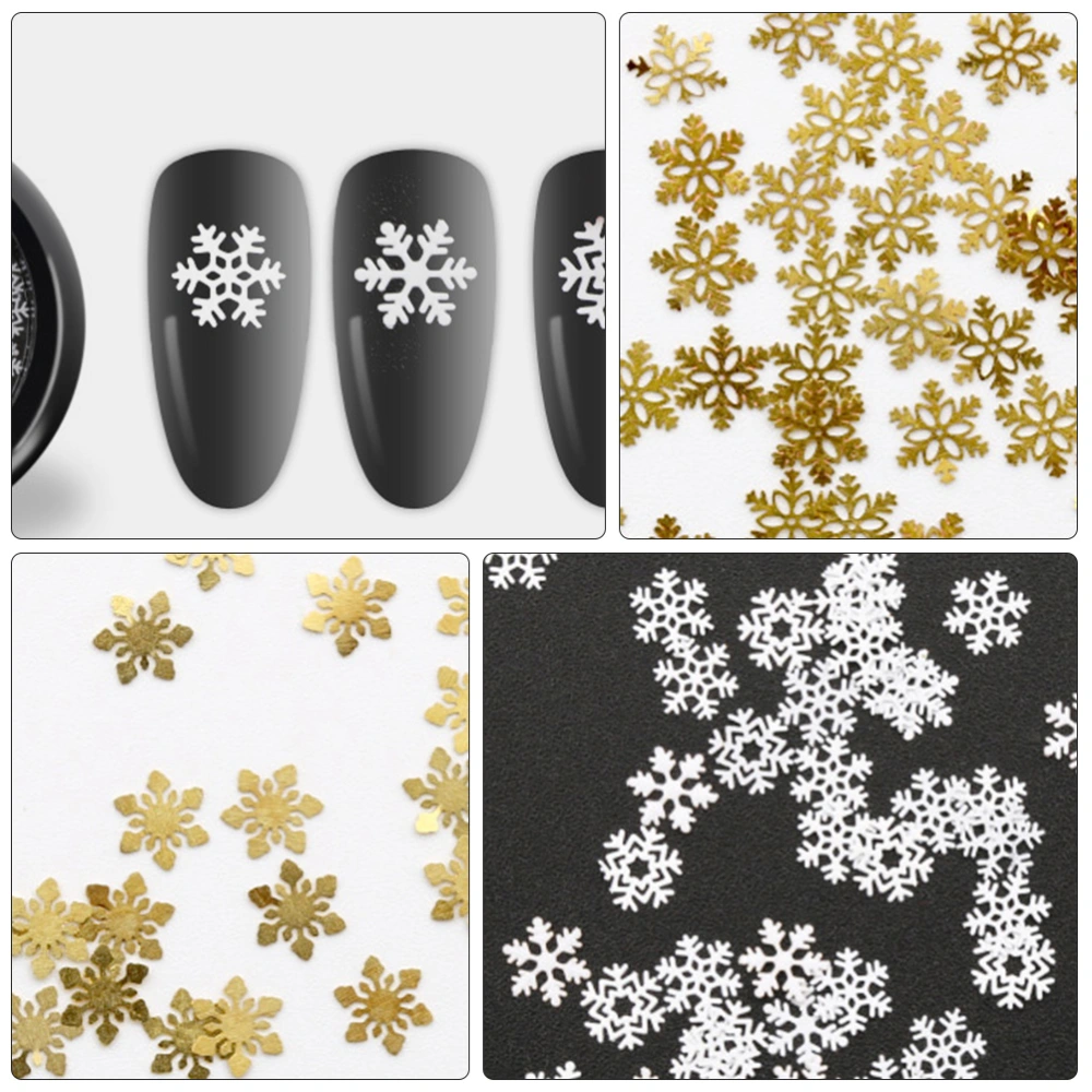 3 Boxes Snowflakes Nail Art Decorations Manicure Charms Snowflake Nail Stickers