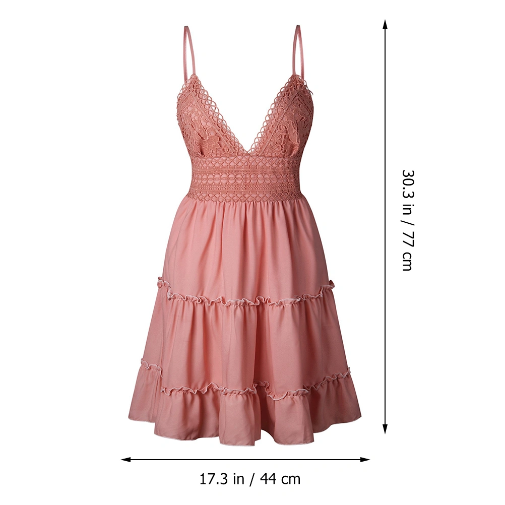 V Neck Dress Stylish Party Decorative Costume Charming Beach Strapless Skirt