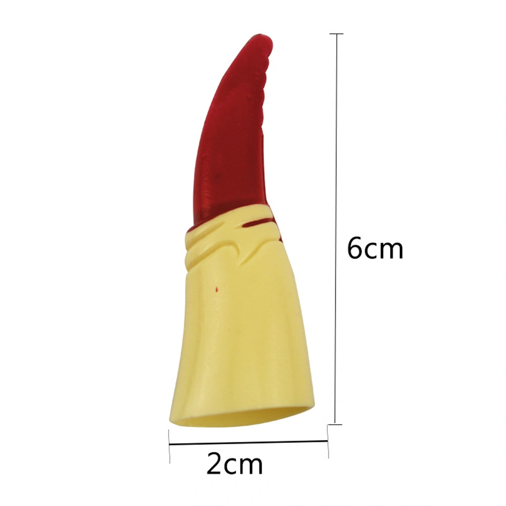 10 Pcs Halloween Props Nail Fake Finger Nail Set Witch Zombie Ghost Finger Nail (Red)