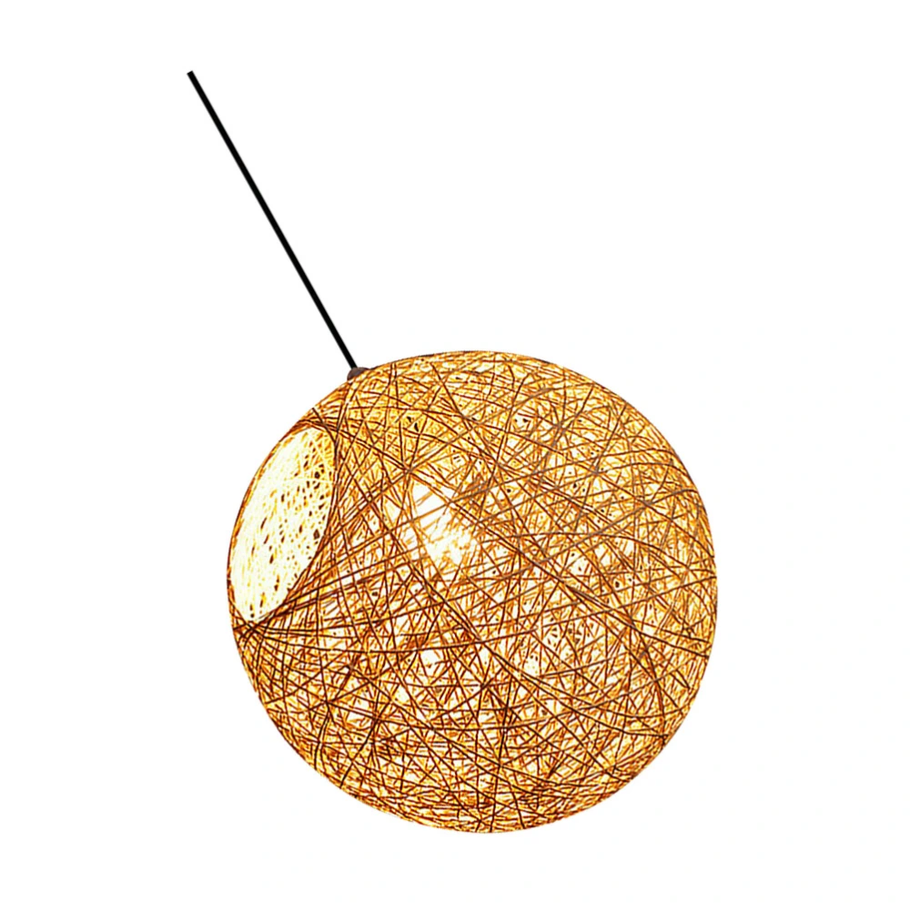 1pc Rattan Art Hemp Ball Chandelier Cafe Bar Decoration Light Ceiling Lamp