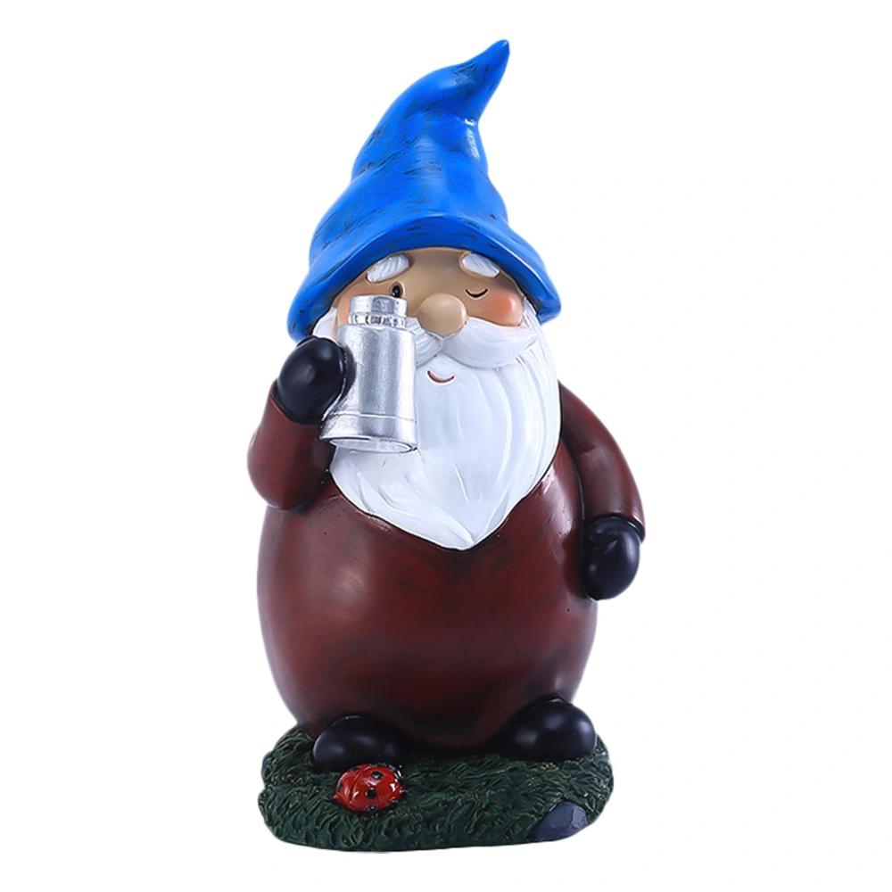 Garden Dwarf Ornament Solar Light Dwarf Decoration Indoor Resin Dwarf Figurine