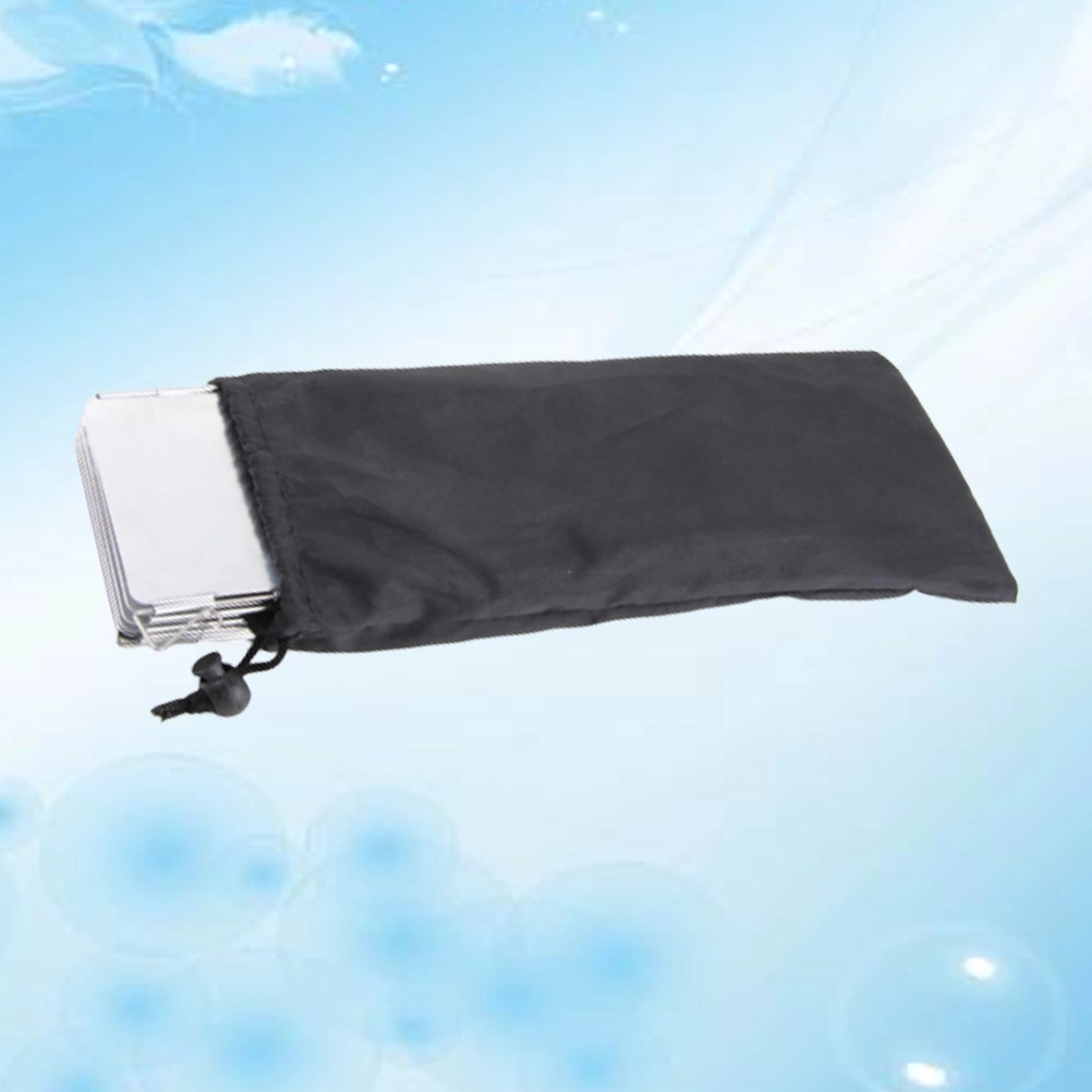 10pcs Camping Wind Shield Foldable Aluminium Alloy Wind Shield with Cloth Bag for Barbecue Outdoor Camping Picnic (Silver)