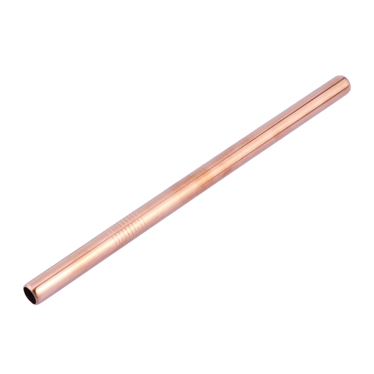 1 Pc 215x12mm Stainless Steel Drinking Straw Reusable Straight Straw for Tumblers(Rose Gold))