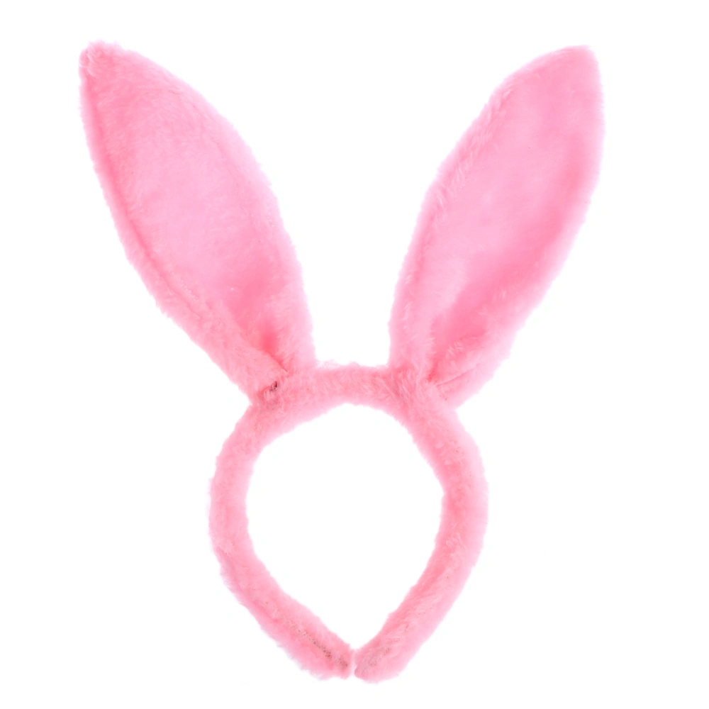 Plush Bunny Ears Hairbands Bunny Headband Bunny Ears Hairbands (Pink)