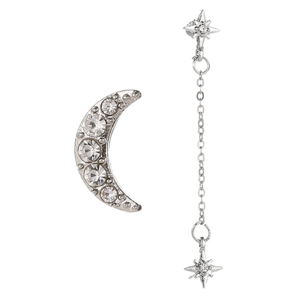 1 Pair Asymmetric Moon Star Earrings Women Earring Studs Earrings Jewelry