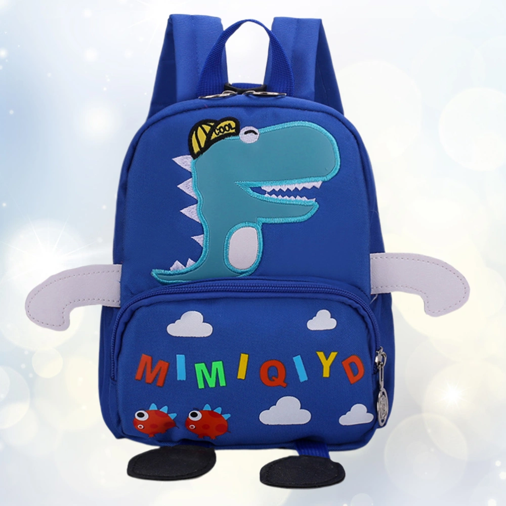 Multifunctional Children Backpack Dinosaur Design School Bag  Kids Bag Adorable Bookbag with Anti-Lost Strap (Blue)