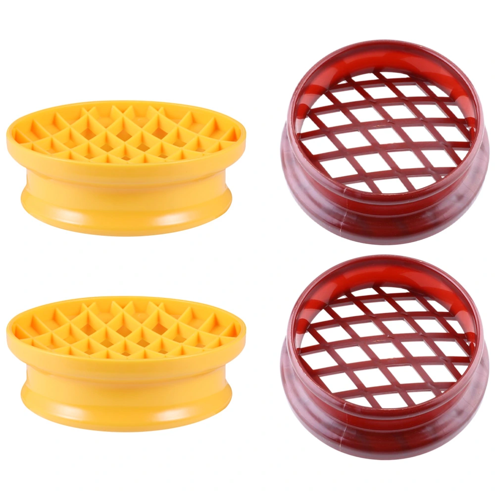 4pcs Bread Pineapple Cake Muffin Molds Baking Tool for Bakery (Assorted Color)