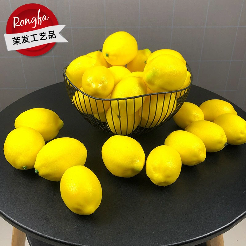 5Pcs Artificial Fake Lemons Lemon Model Fake Lemon Prop Lifelike Fruit Decors Photography Prop