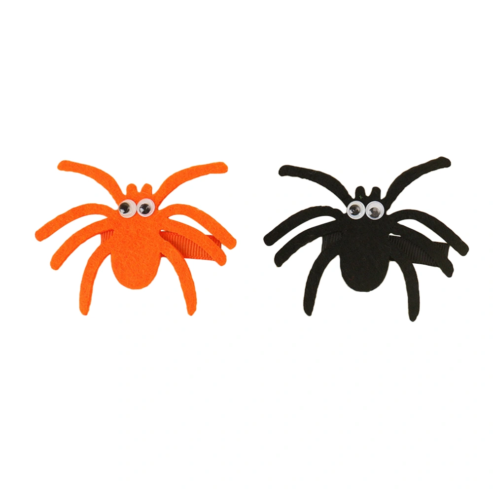 2pcs Halloween Spider Hair Clips Handmade Children Hairpins Hair Clips For Kids Hair Accessories