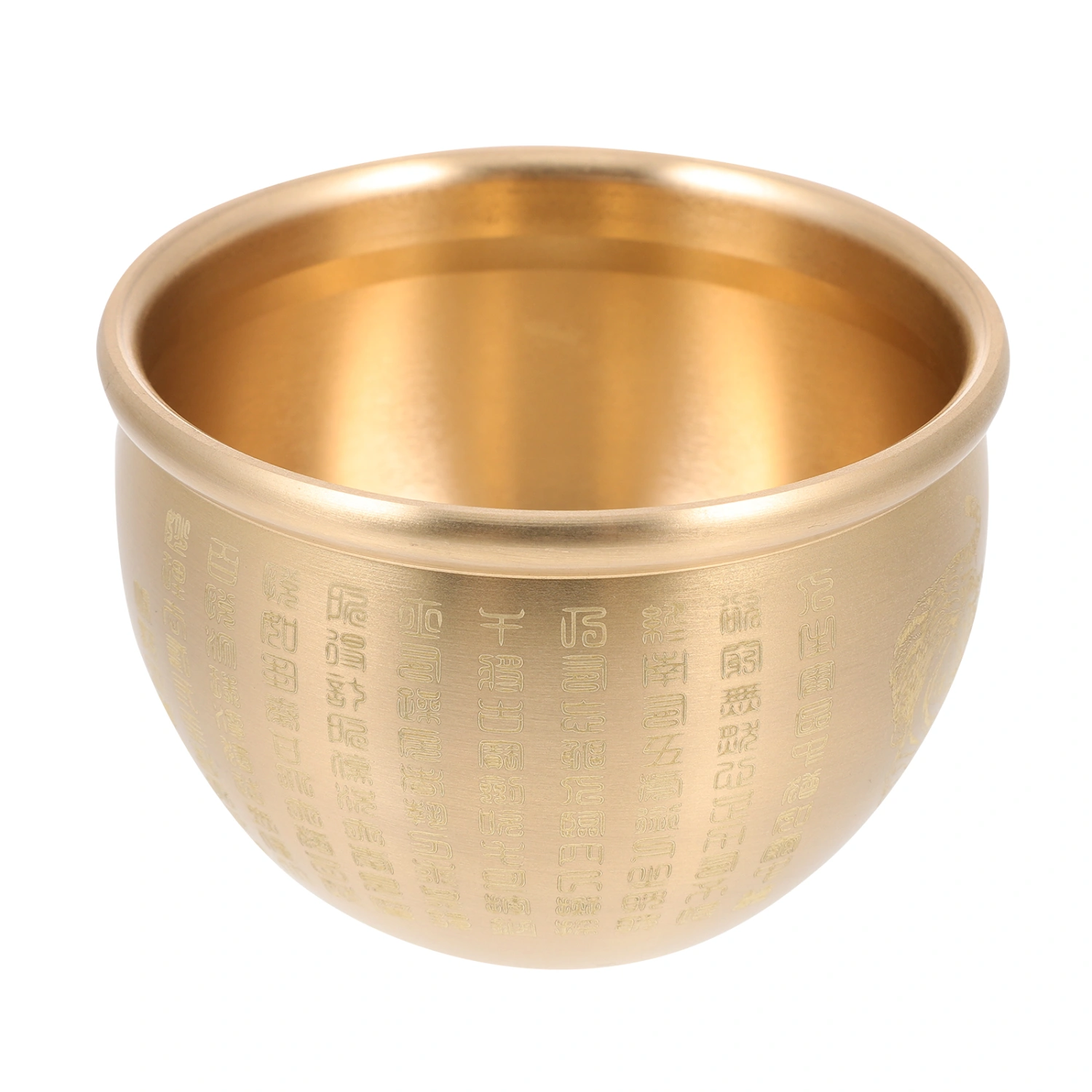 Copper Cornucopia Ornament Mini Desktop Ashtray Wealth Basin Decor (Golden)