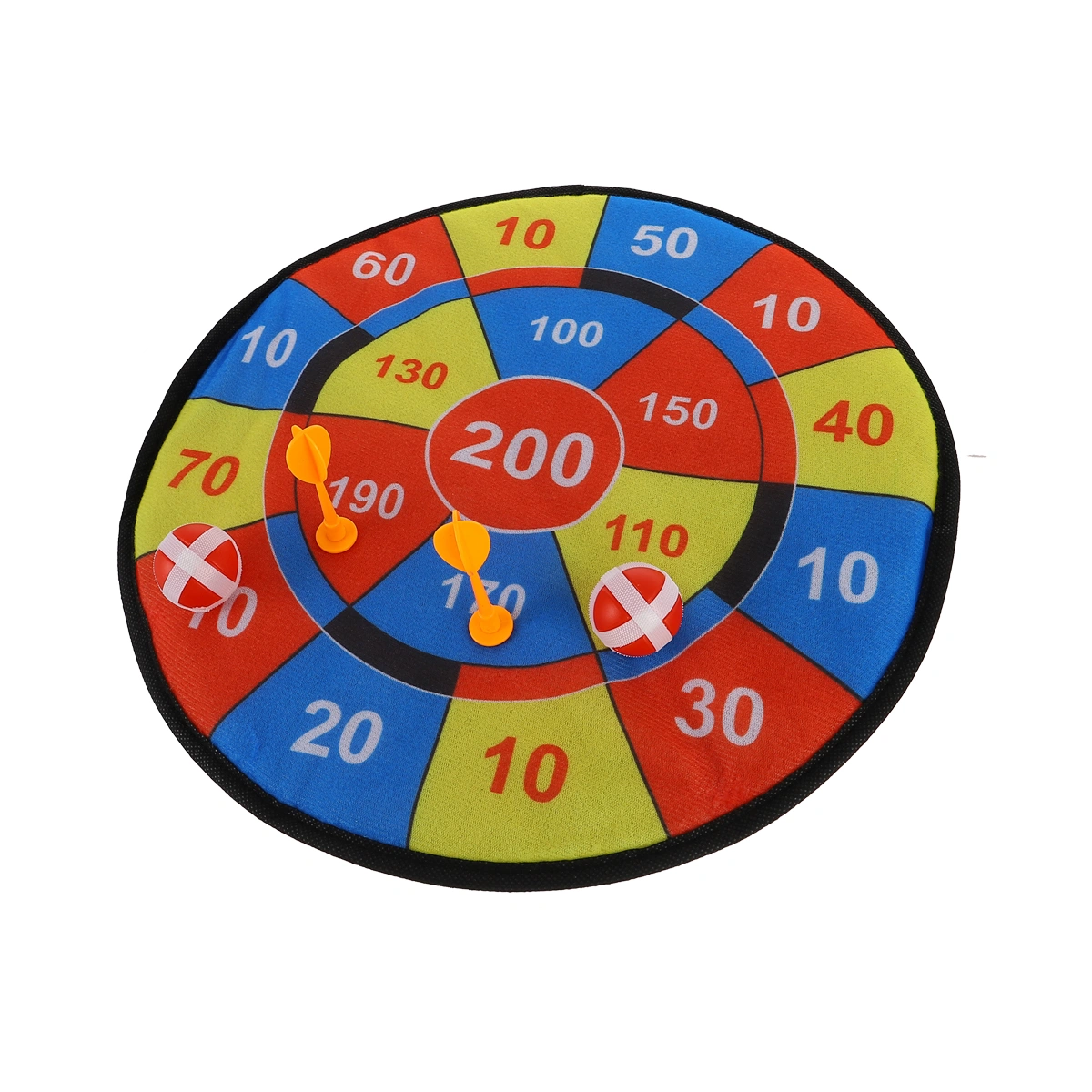 1 Set Cloth Self-adhesive Target Dartboard Set Kids Game Toy Dart Target