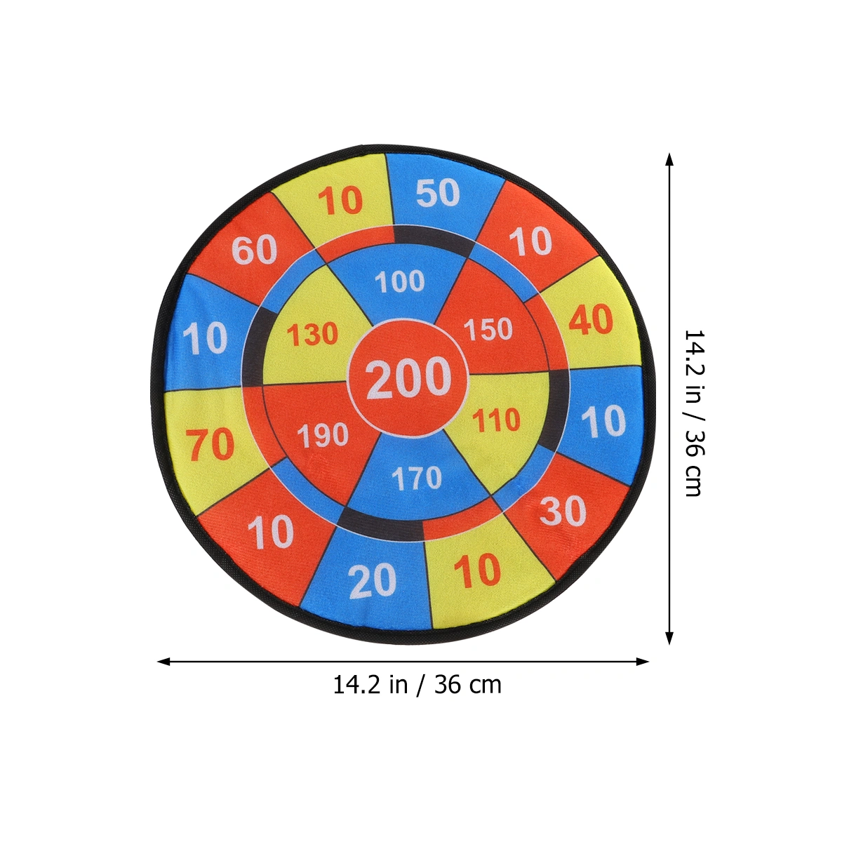 1 Set Cloth Self-adhesive Target Dartboard Set Kids Game Toy Dart Target