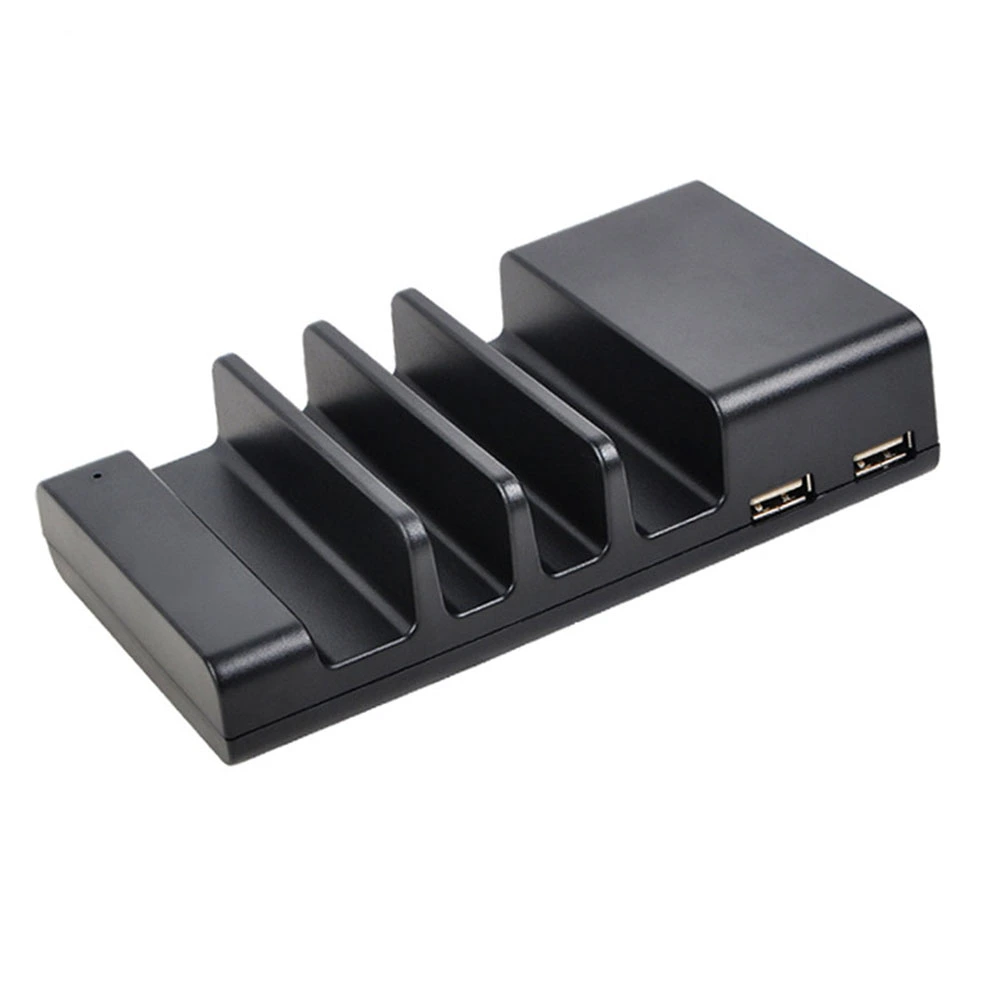 Multiple Powerhouse 4 Ports USB Charging Station-Hub Dock For Phones Tablets And Wearable Devices Black (EU Plug)