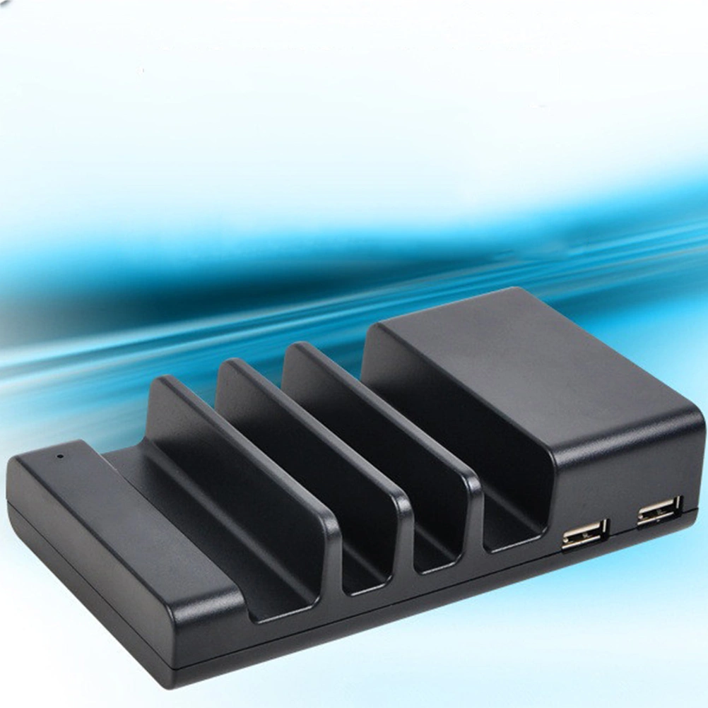 Multiple Powerhouse 4 Ports USB Charging Station-Hub Dock For Phones Tablets And Wearable Devices Black (EU Plug)