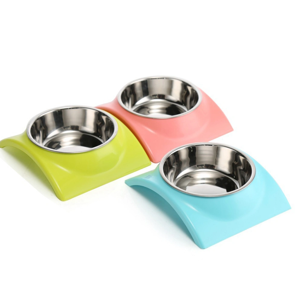 Stainless Steel Pets Dog Bowl Travel Food Bowls for Cats Dogs Outdoor Drinking Water Pet Dog Dish Feeder Tableware(Single Bowl,Blue)