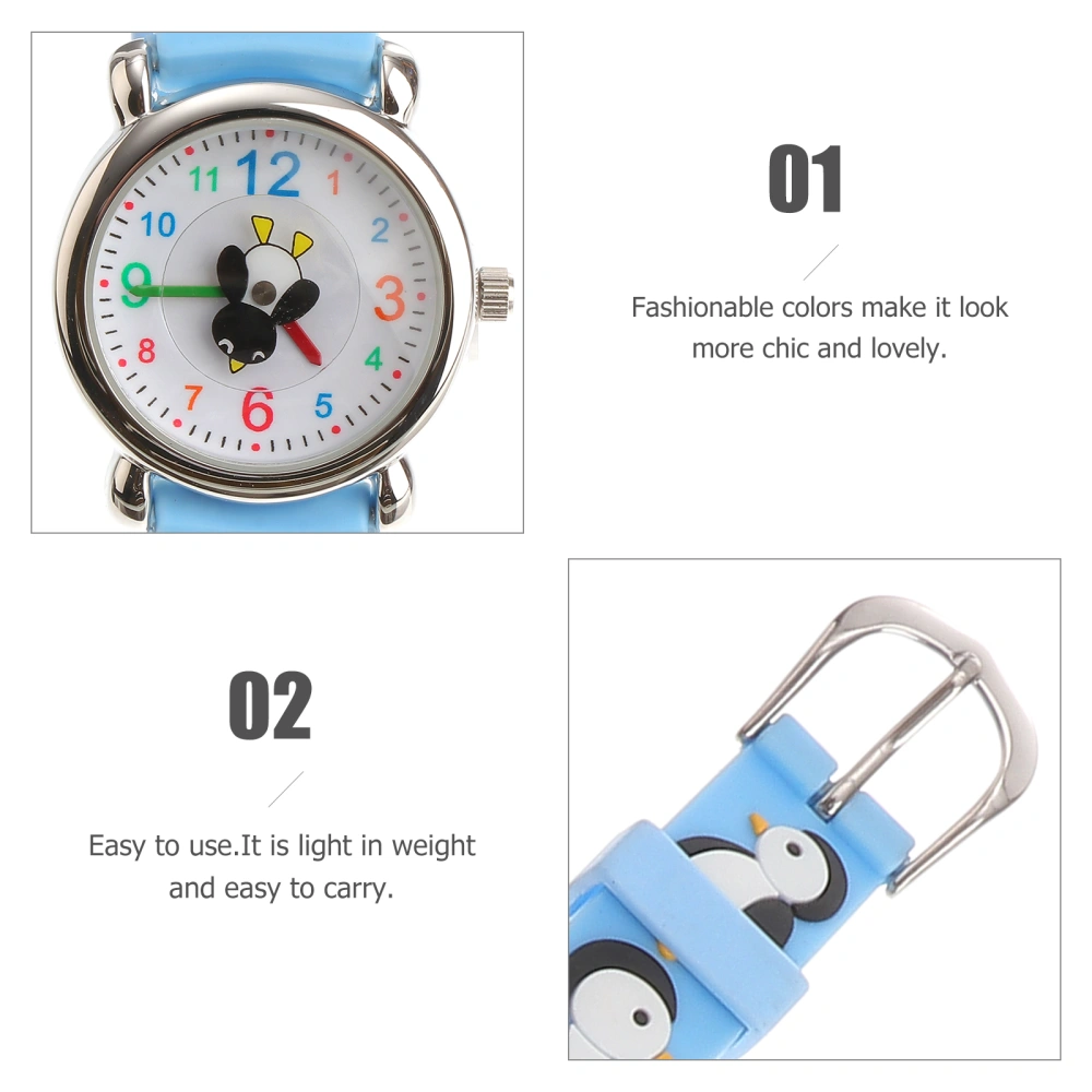 1PC Cartoon Penguin Watch Silicone Quartz Watch Creative Wrist Watch Fashion Casual Watch for Kids Children