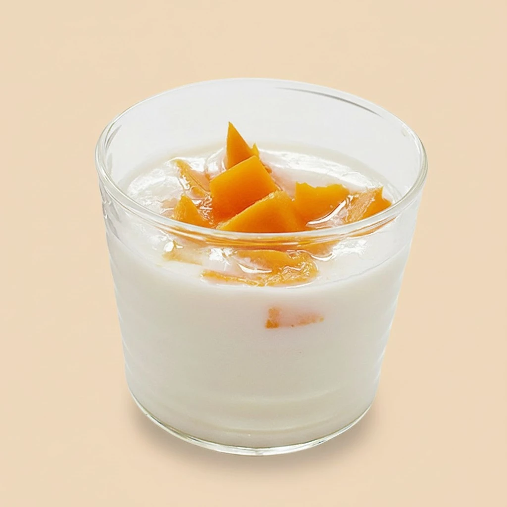 Creative Glass Cup Heat Resistant Yogurt Drinking Cup Practical Pudding Milk Containers for Home Kitchen Restaurant (180ml)