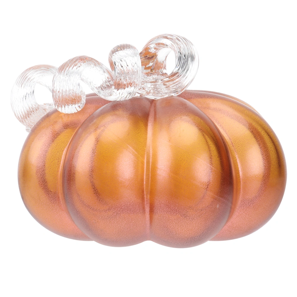 1pc Pumpkin Ornament Glass Pumpkin Home Decoration Chic Pumpkin Adornment