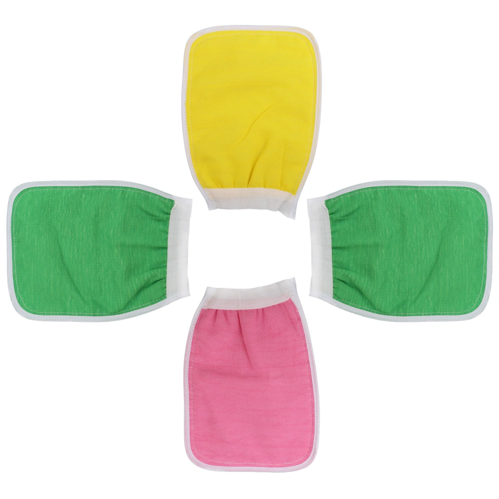 4 Pcs Spa Exfoliating Body Scrub Glove Dead Skin Cell Remover Double Sided Deep Cleansing Exfoliator Mitt for Men Women