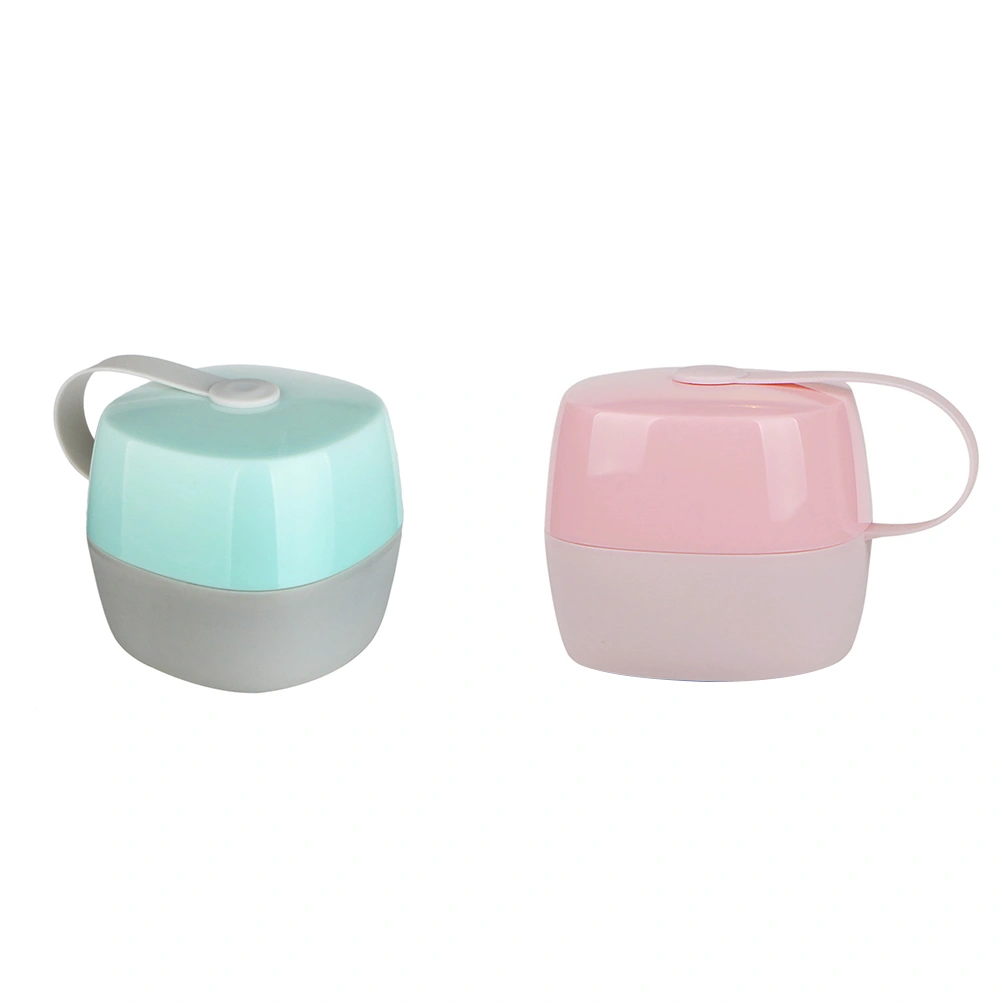 2PC Portable Pacifier Boxes Finger Gutta-percha Storage Comfort Wide Mouth Pacifier Boxes PP Play Boxes (Green and Pink)