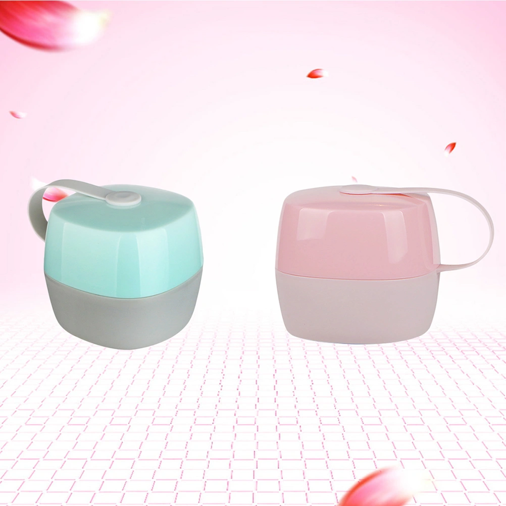 2PC Portable Pacifier Boxes Finger Gutta-percha Storage Comfort Wide Mouth Pacifier Boxes PP Play Boxes (Green and Pink)