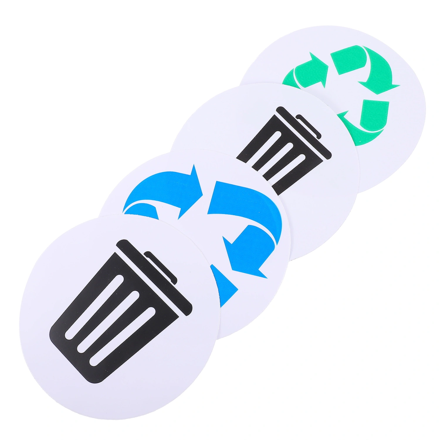 2 Sets Adhesive Trash Can Decal Trash Sorting Sticker Trash Recycling Sticker
