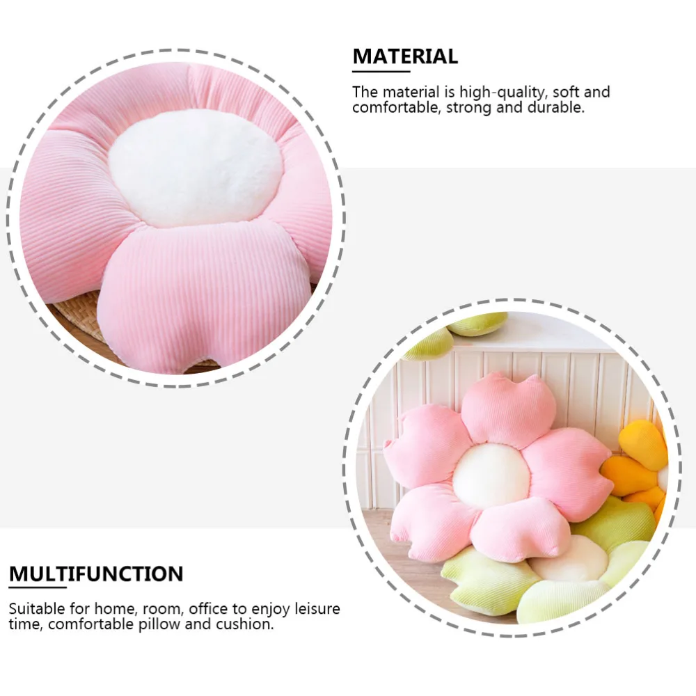 1pc Flower Seating Cushion Floor Pillow Chair Back Cushion for Home